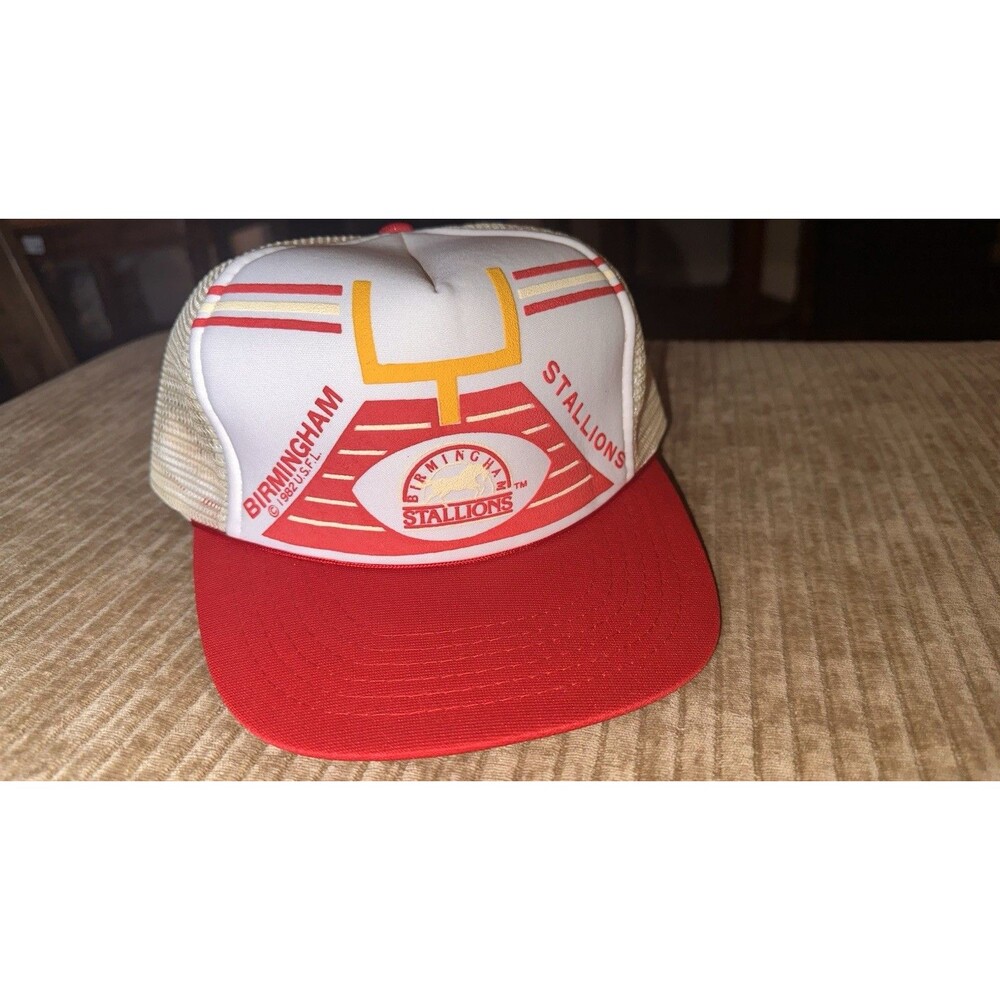 Vintage 1982 Birmingham Stallions USFL Snapback Football Hat MESH Foam NWT